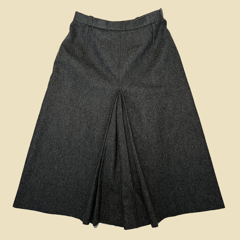 Jupe culotte bermuda en laine khaki vintage kifa ncept