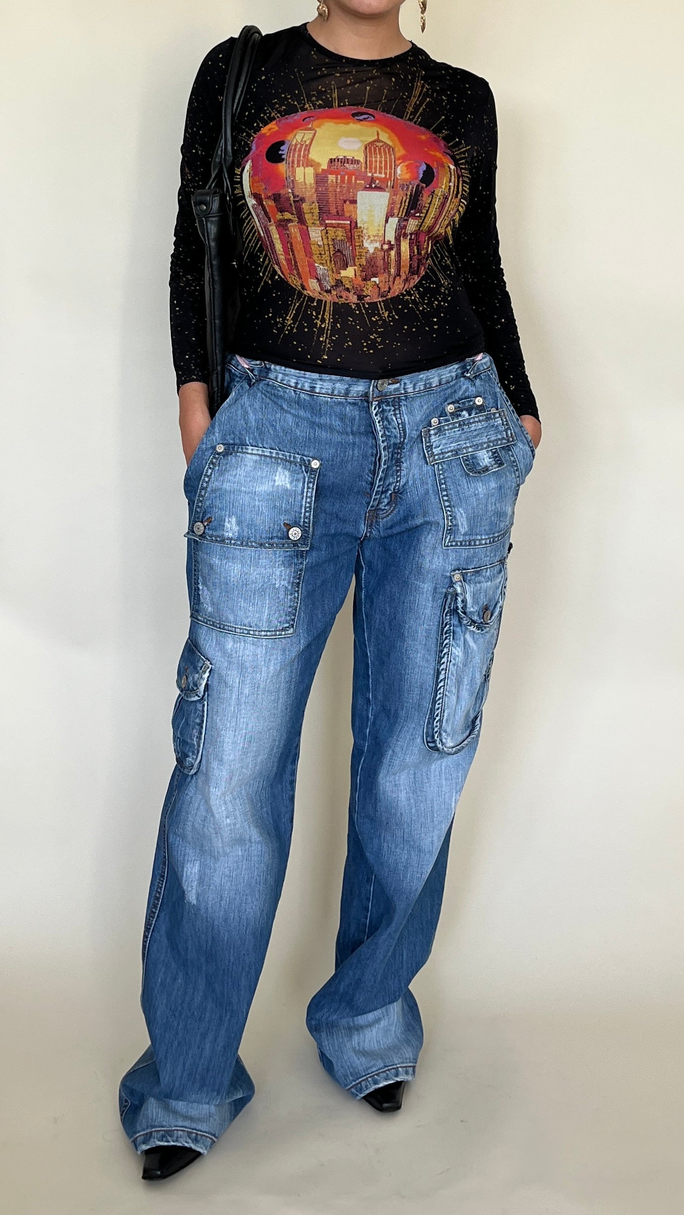 Jean baggy cargo 90s