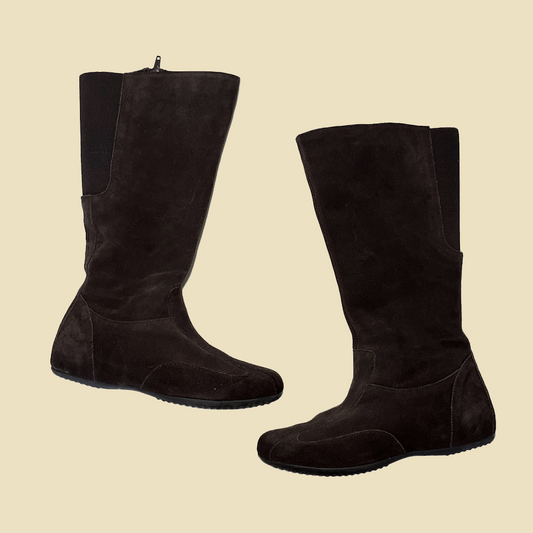 Bottes en daim marron