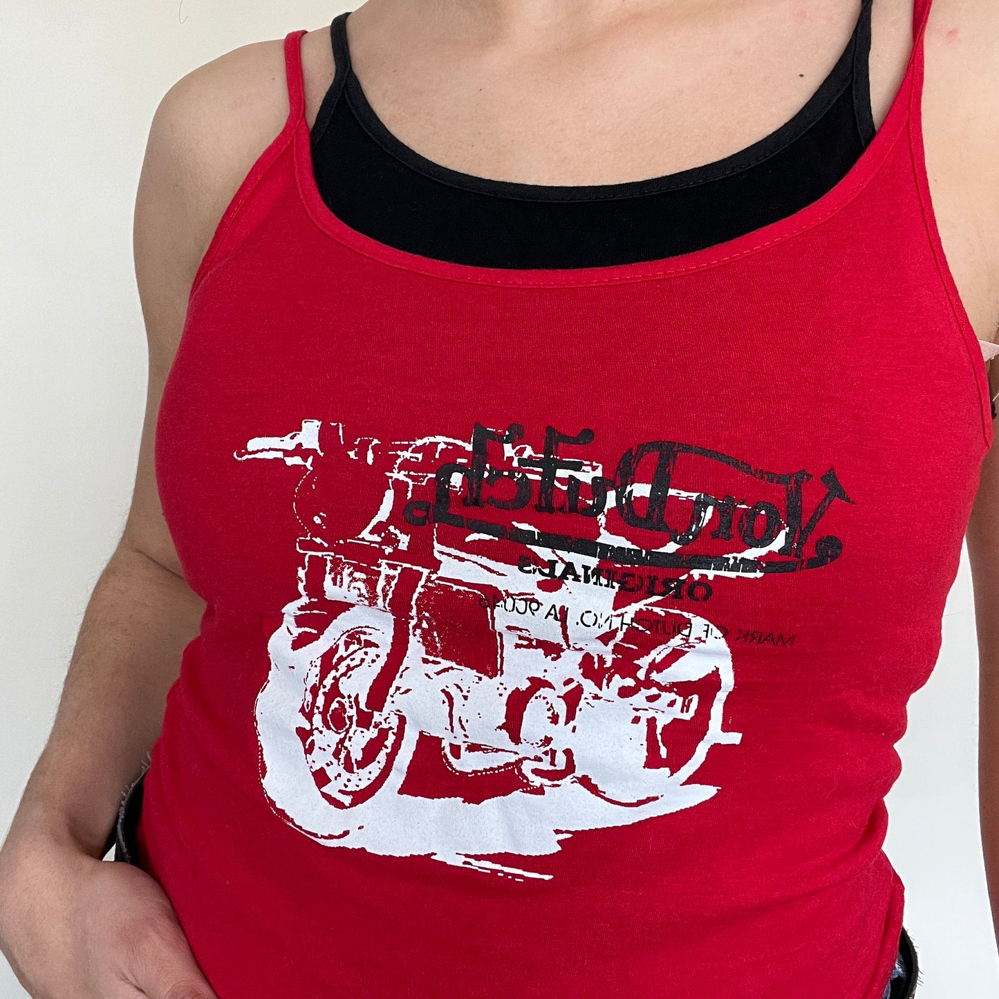 Top racing Von Dutch rouge et noir