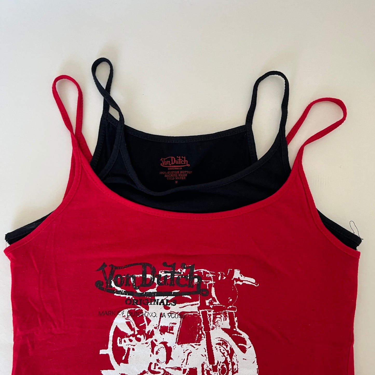 Top racing Von Dutch rouge et noir