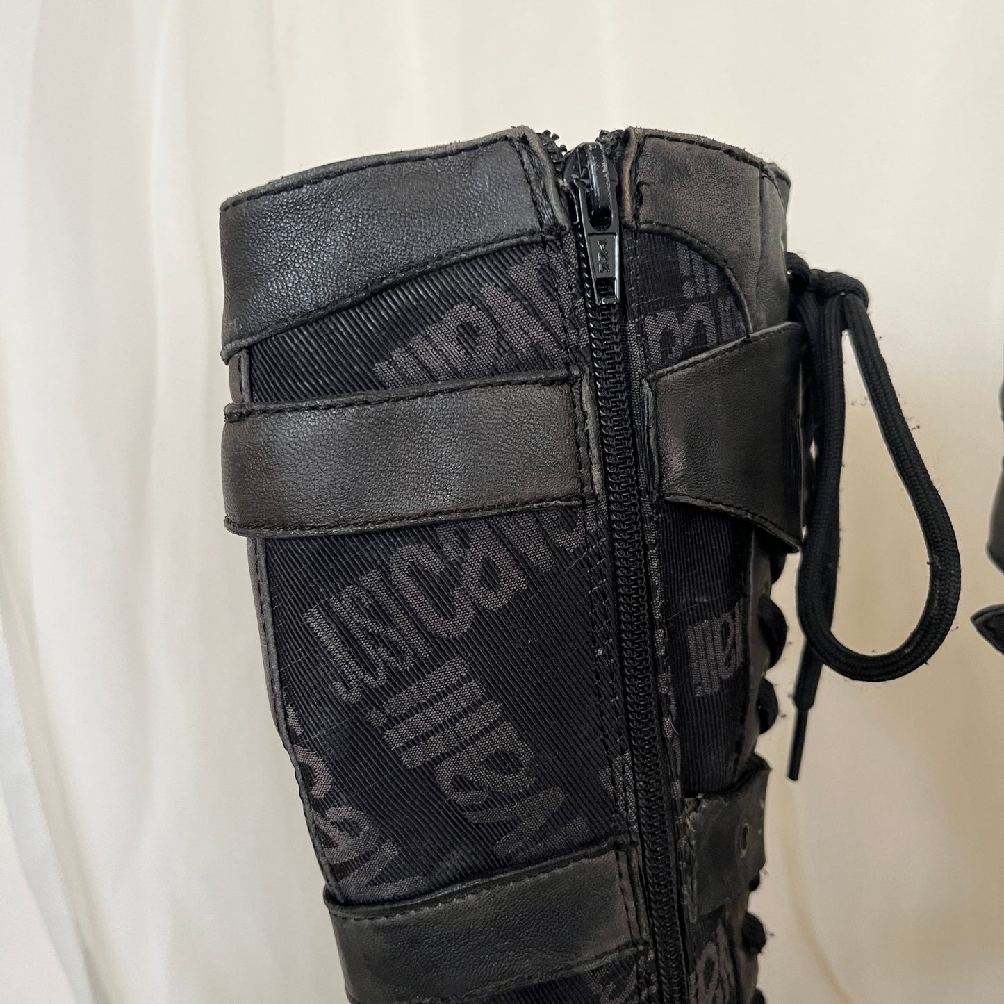 90s Vintage Roberto Cavalli monogram boxing boots