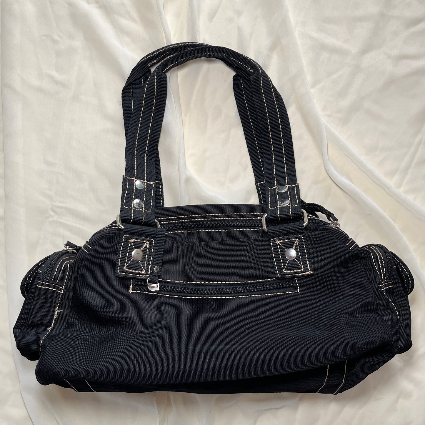 Sac cargo noir utilitaire y2k