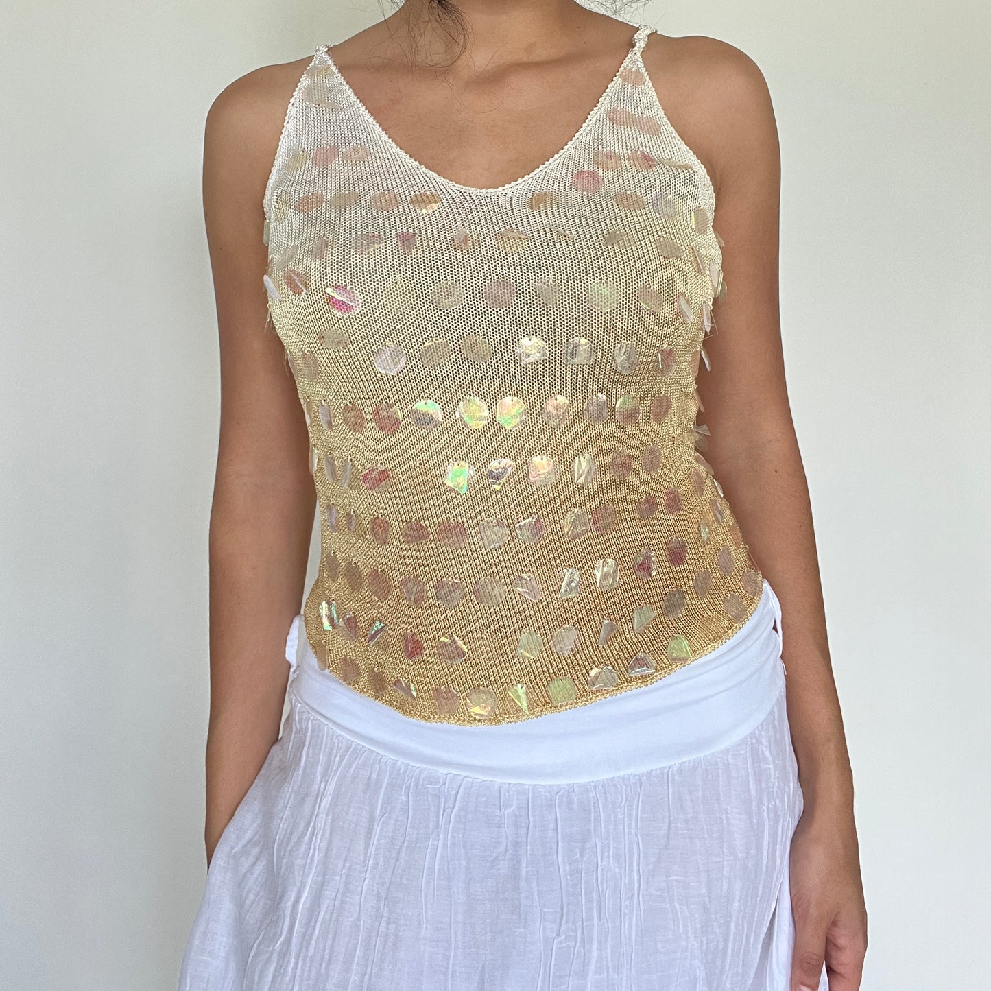 Top en maille à sequins