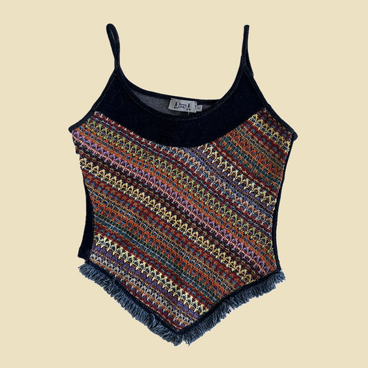 Top en crochet multicolore