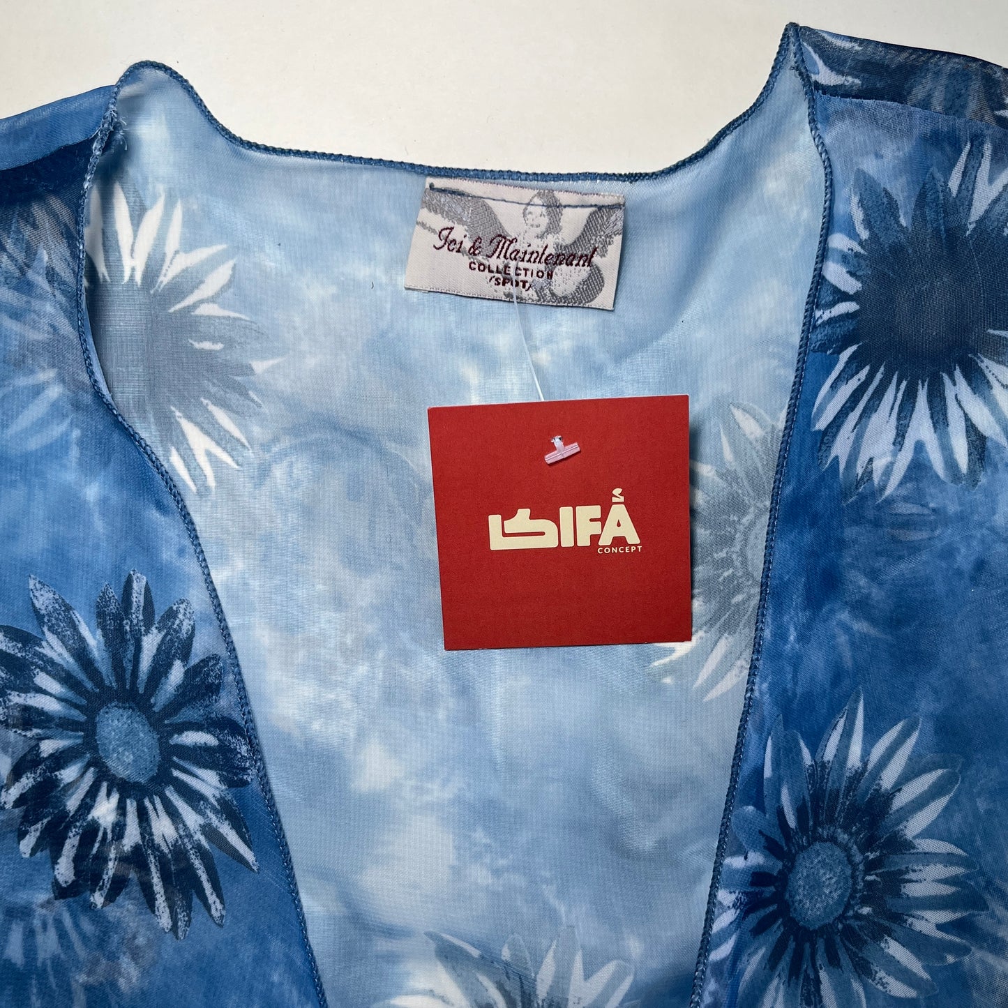 Blouse fleurie bleue