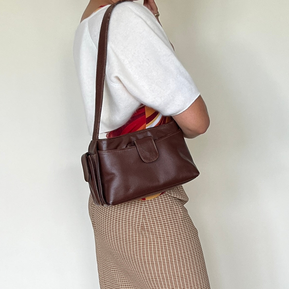 Sac utilitaire en cuir marron