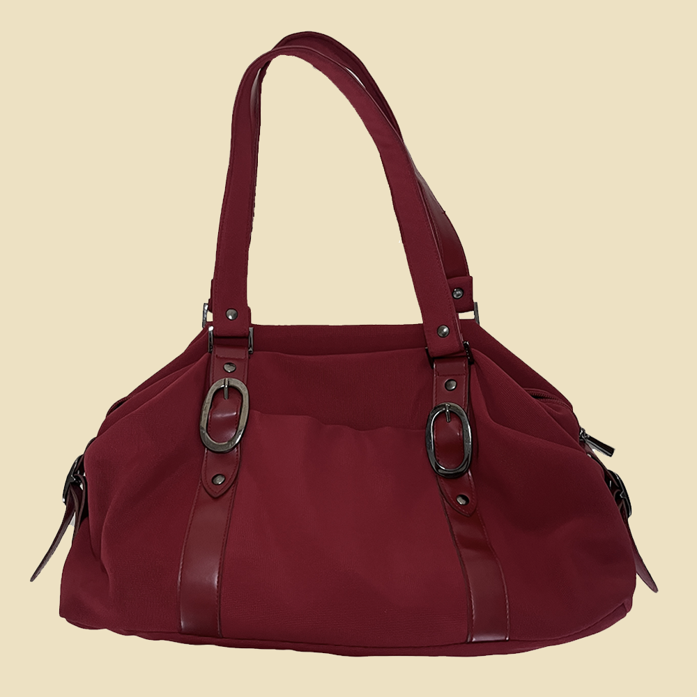 Sac à boucle métallique rouge