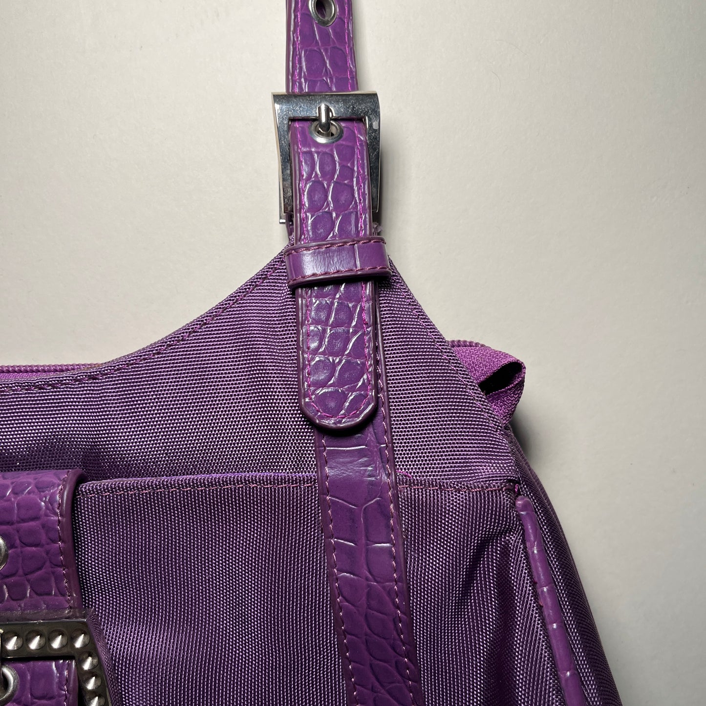 sac baguette violet