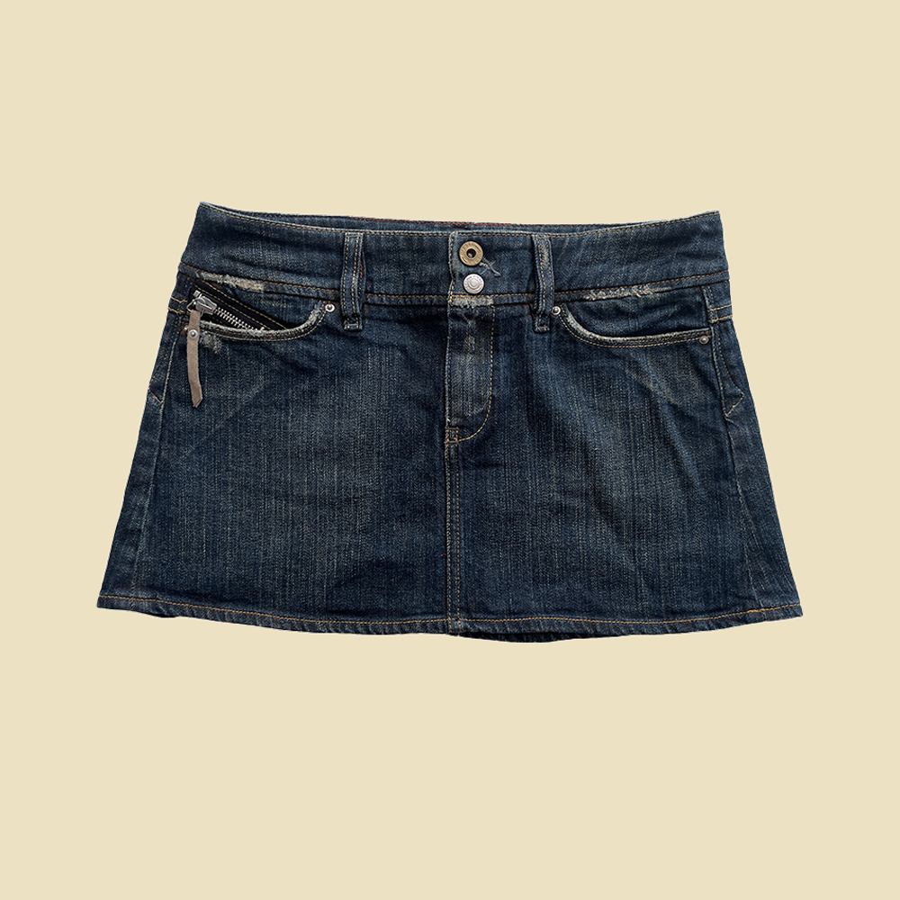 Mini jupe en jean brut Diesel