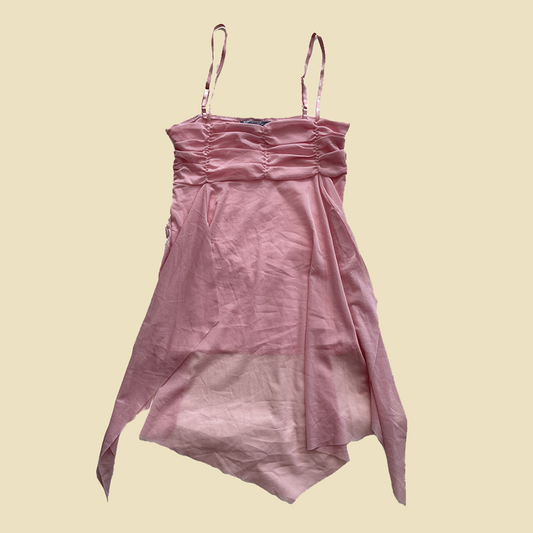 Top en mesh rose