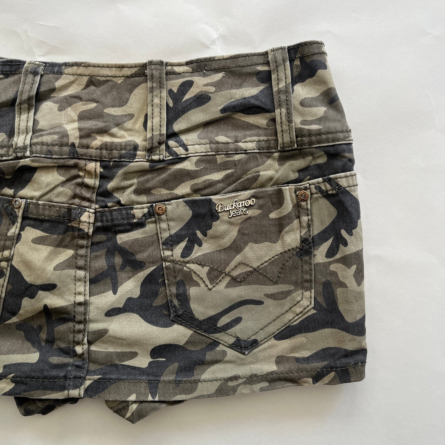 micro jupe en jean camo