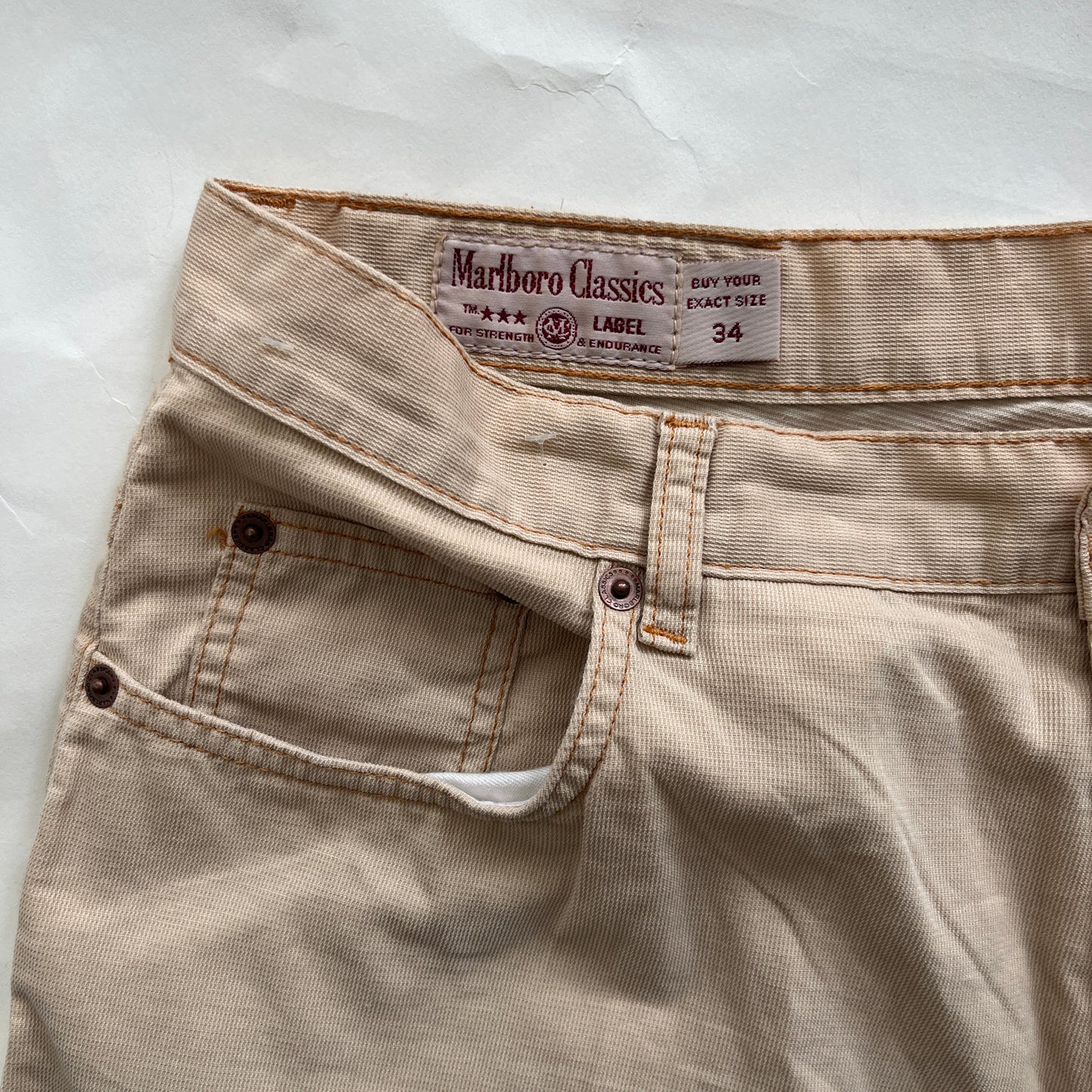 Jean Marlboro Classic beige jaune