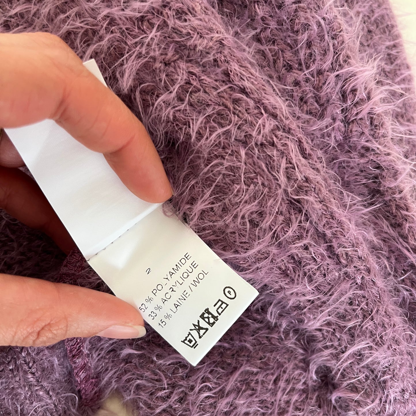 Cardigan lilas à nouer