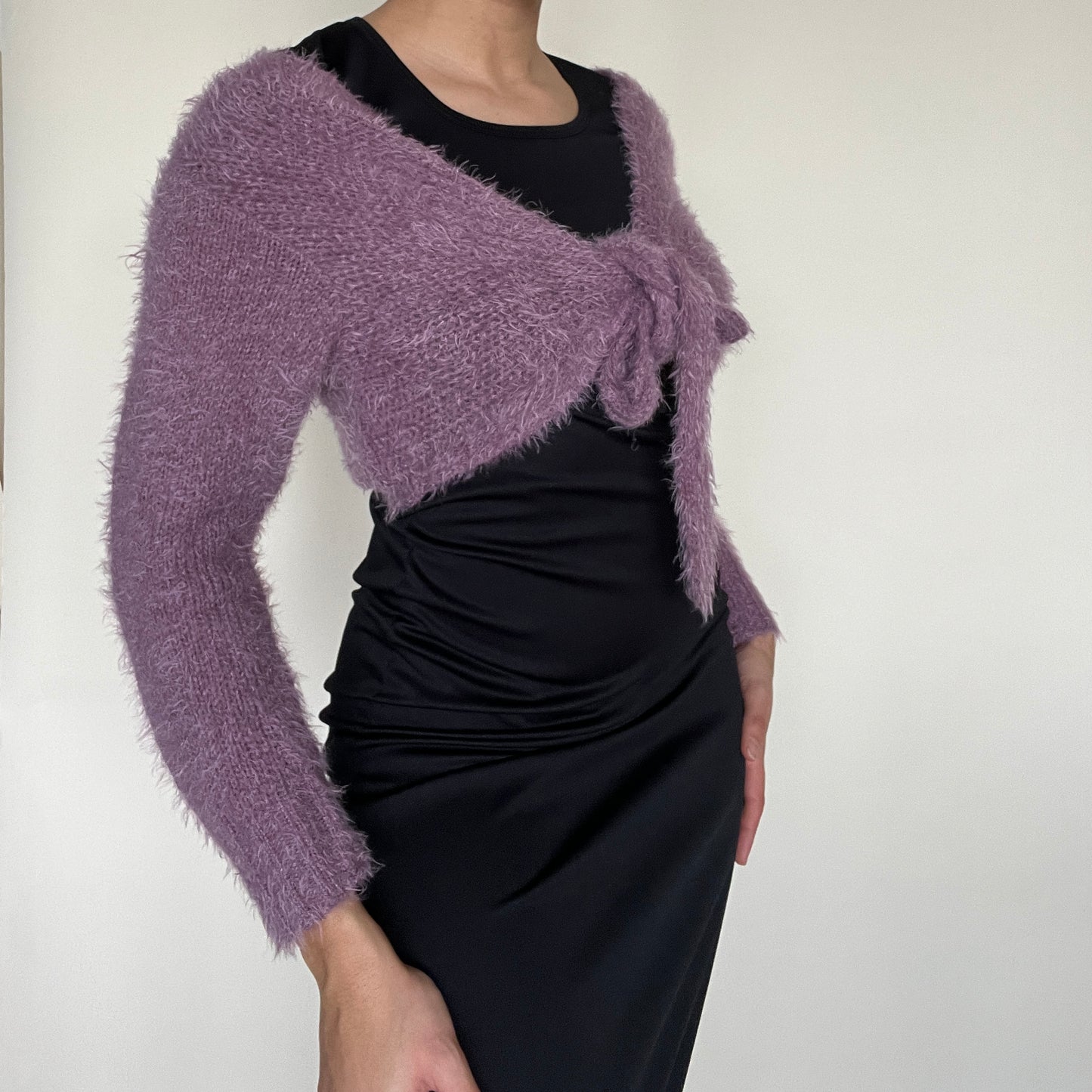 Cardigan lilas à nouer