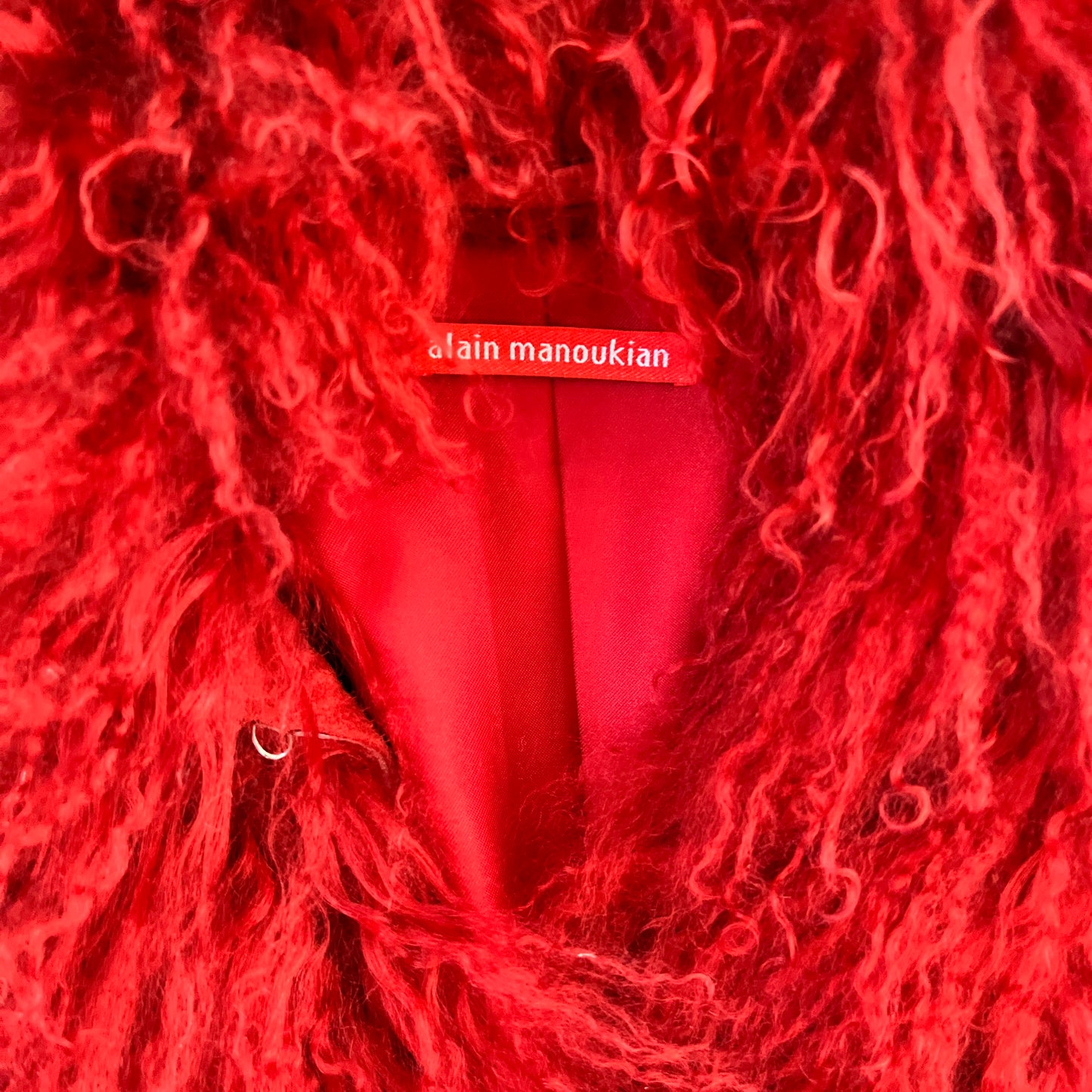 Manteau afghan rouge vintage