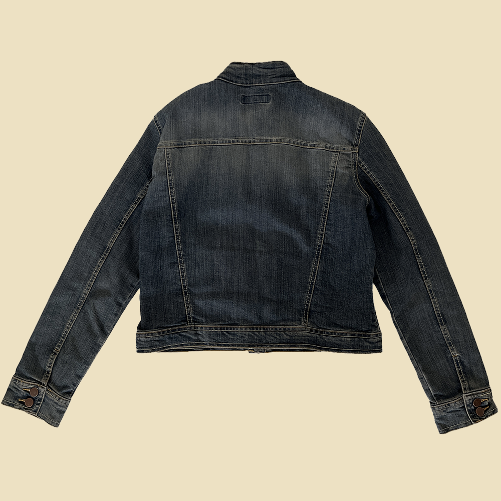 Veste biker en jean vintage