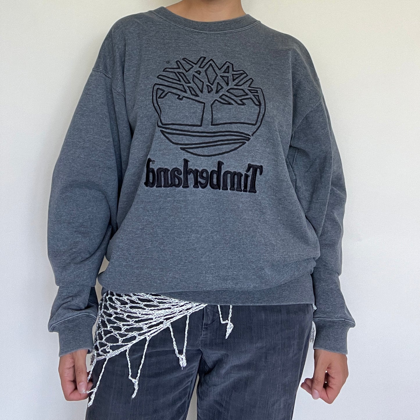 Sweat gris foncé Timberland vintage