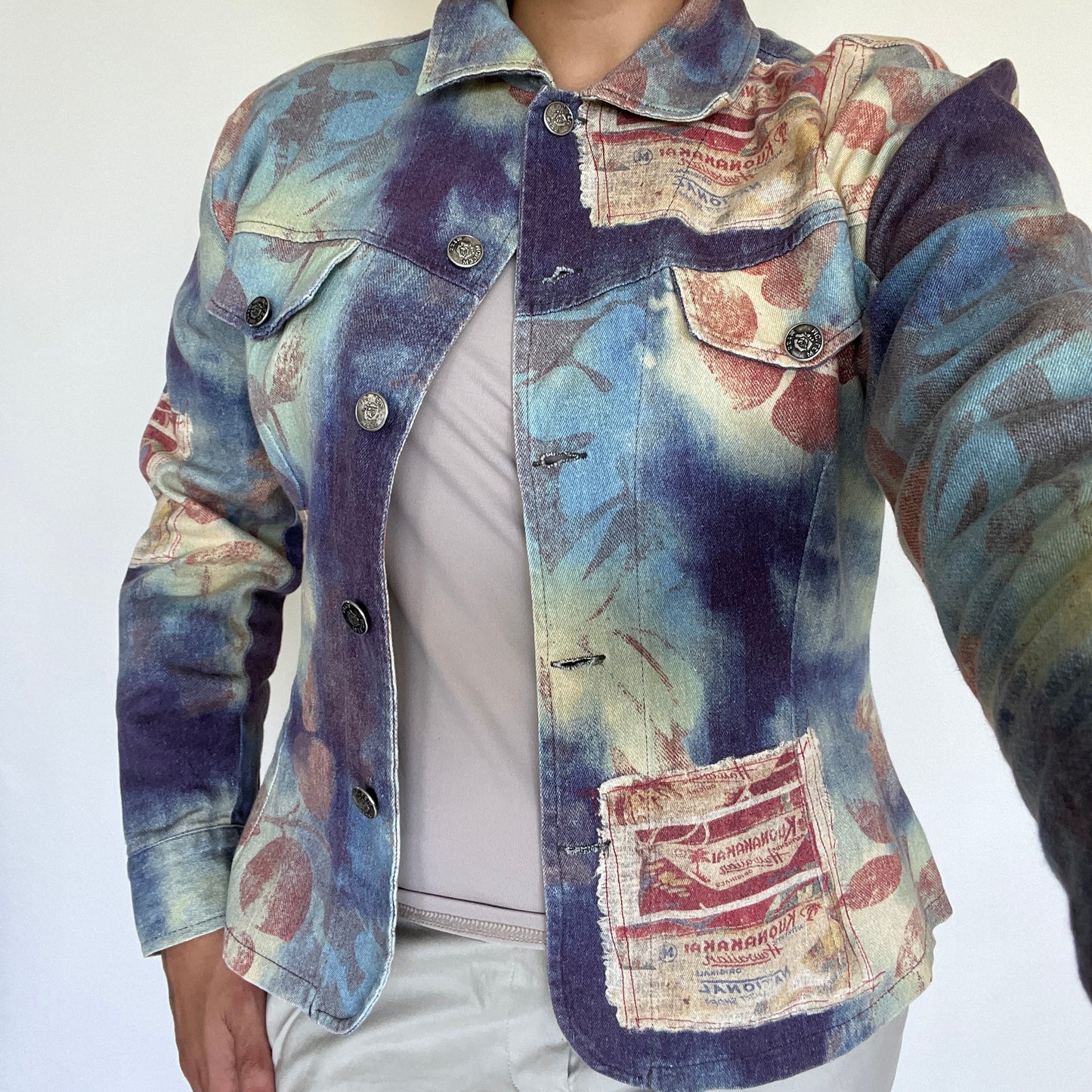 Veste en jean graphique Hawaii