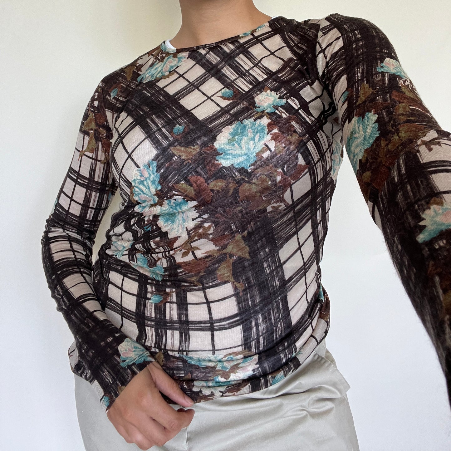 Top marron fleuri Kenzo