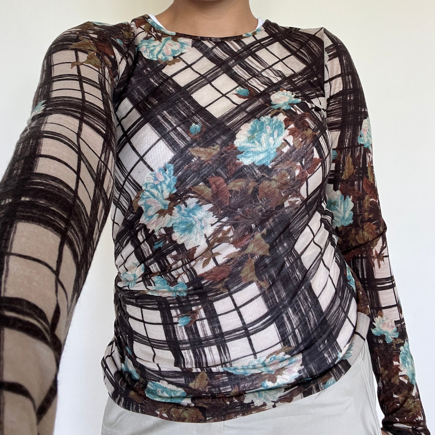 Top marron fleuri Kenzo