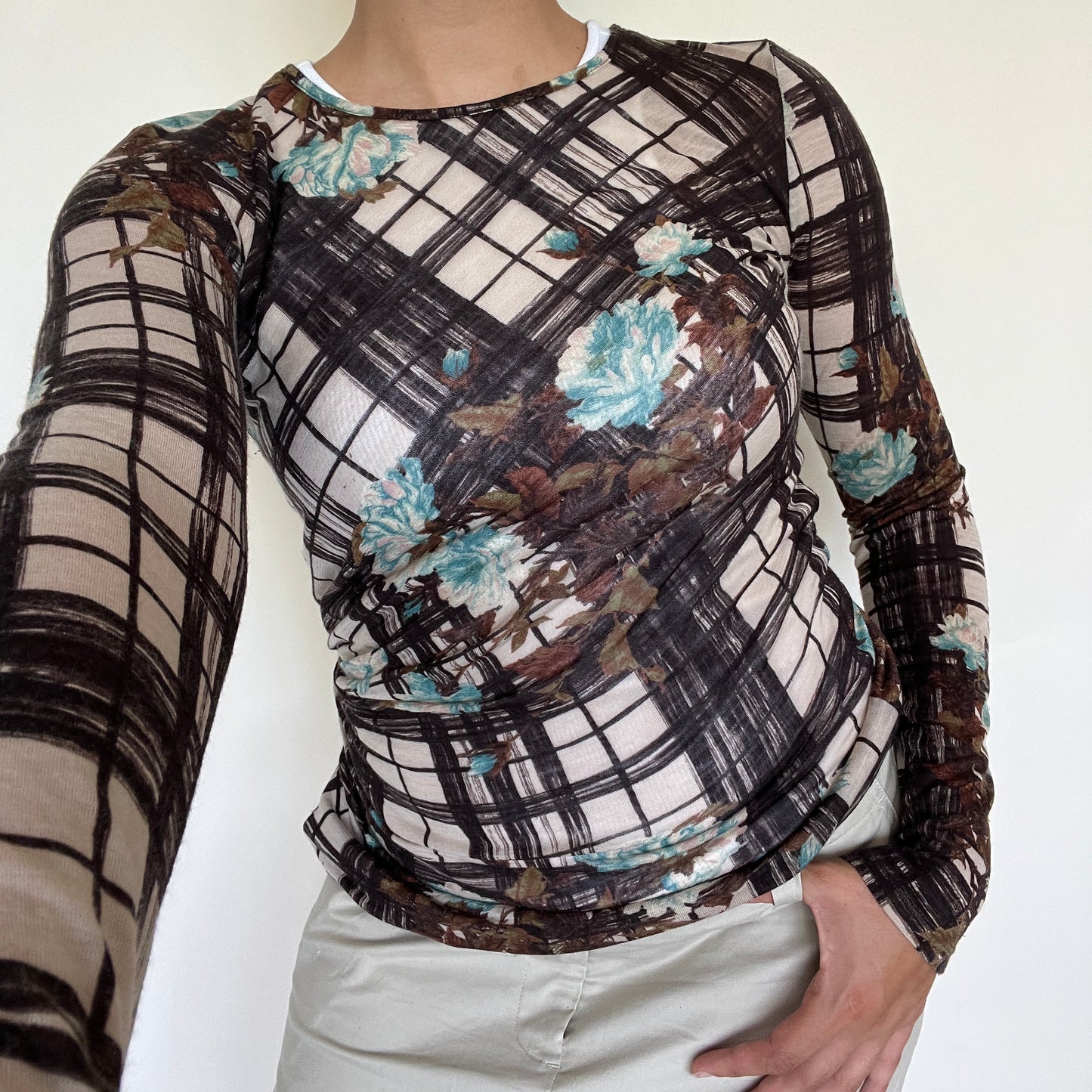 Top marron fleuri Kenzo