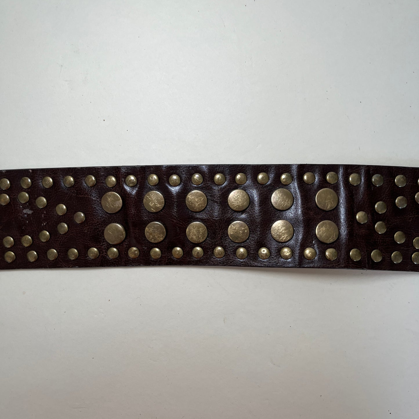 Ceinture western à boucle en cuir marron