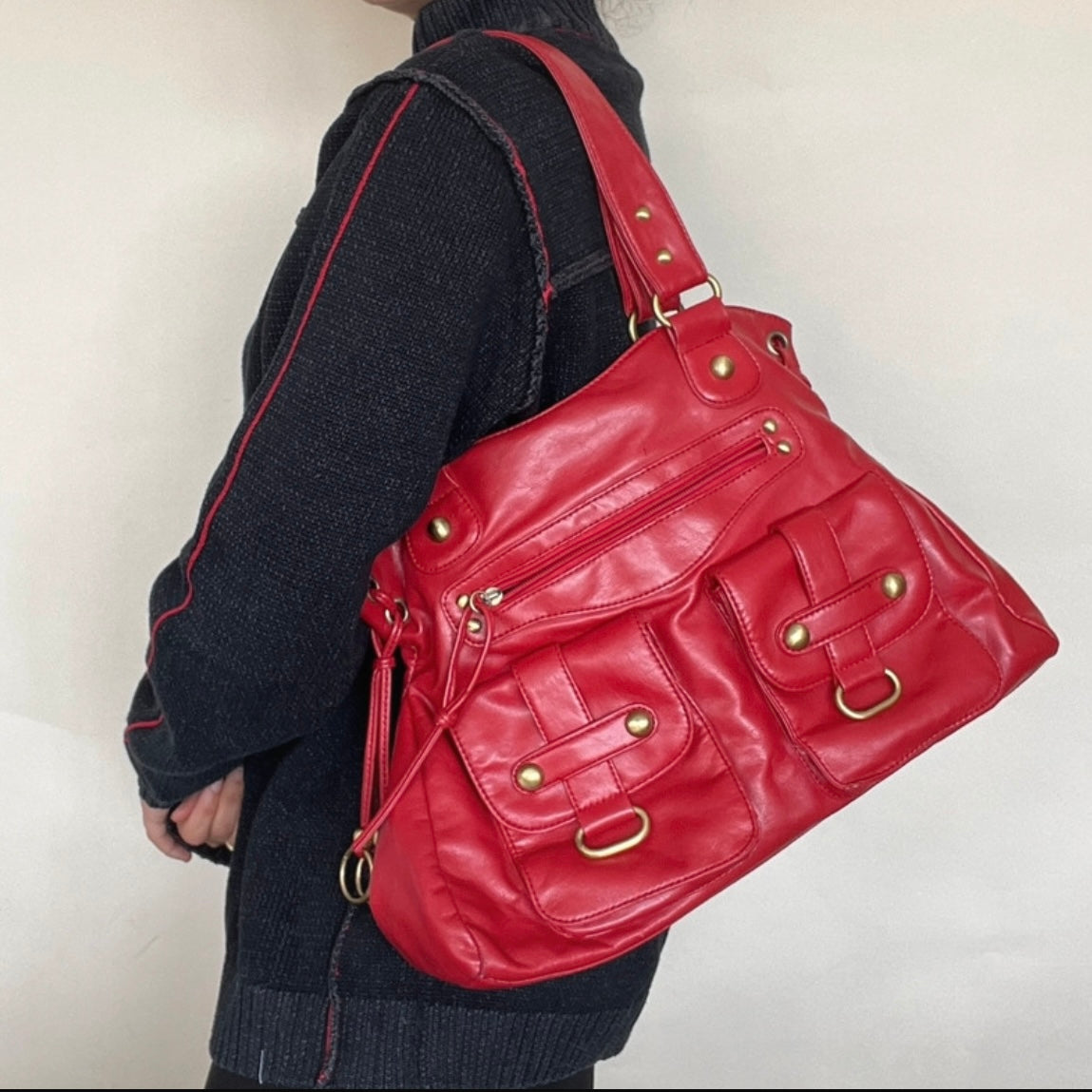 Sac rouge cherry vintage