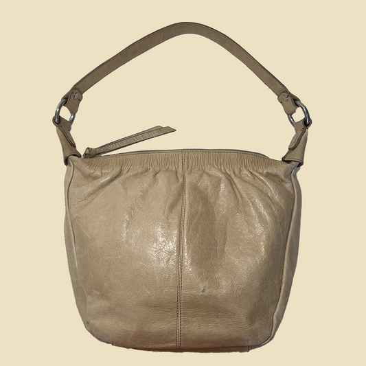 Sac hobo en cuir vanille