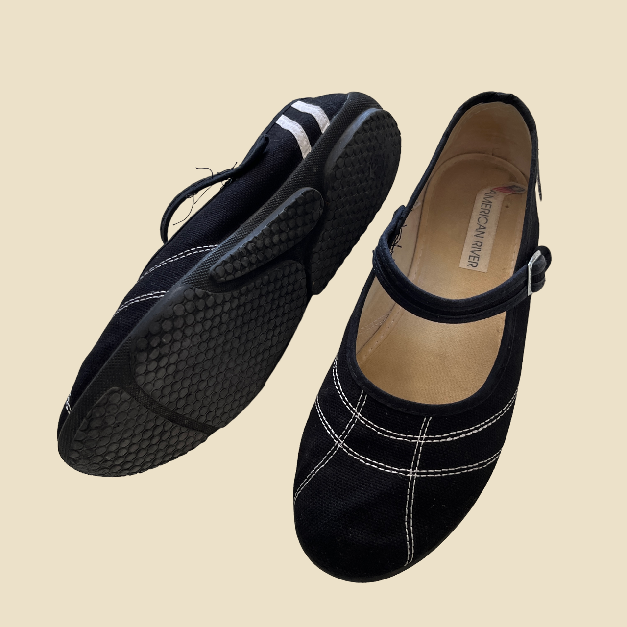 Ballerine sport noire et blanche