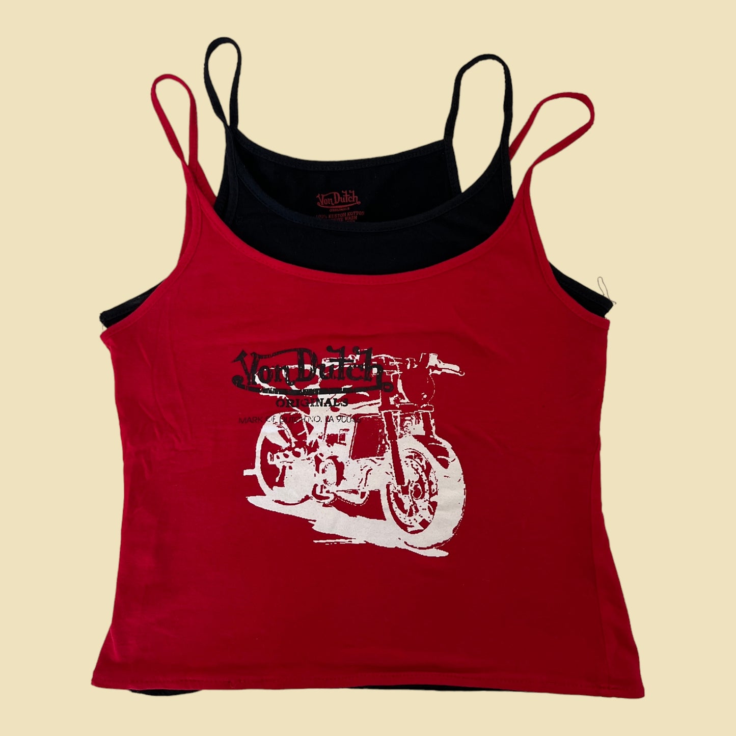 Top racing Von Dutch rouge et noir