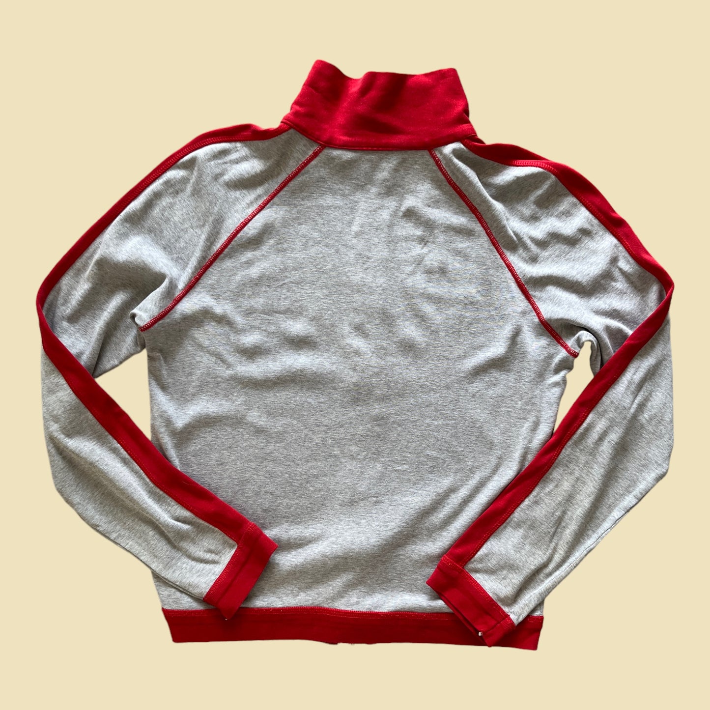 Veste de sport zippée rouge et gris