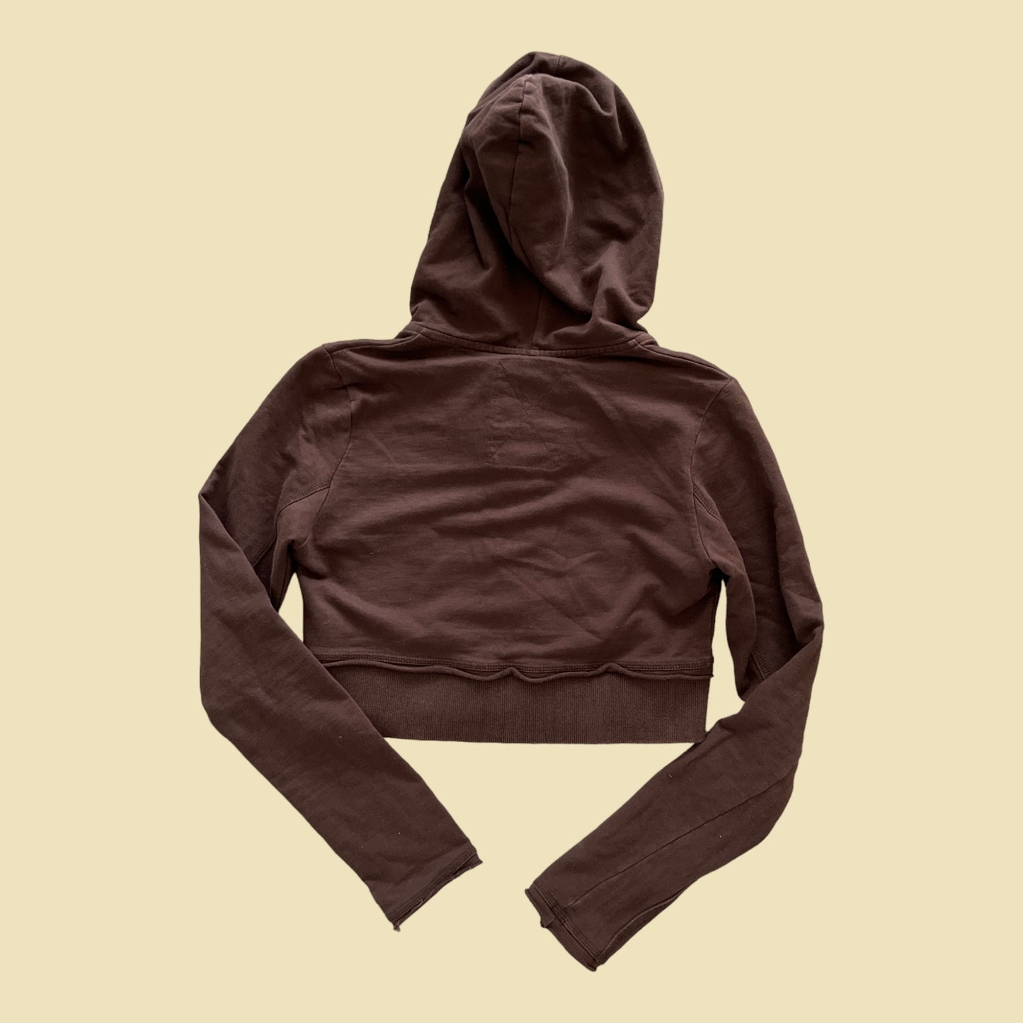 Hoodie court marron motif camo